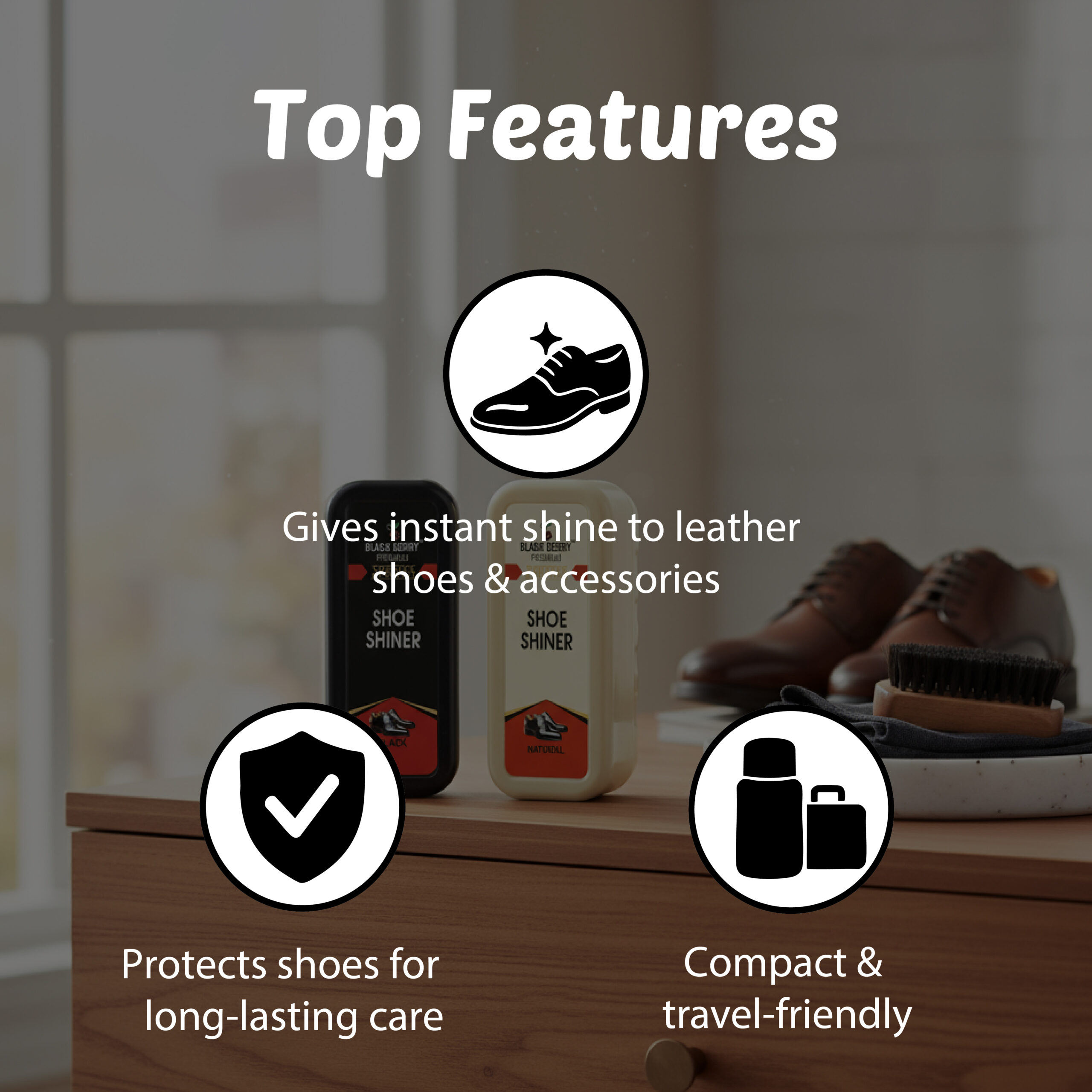 Travel Shoe Shiner - Natural